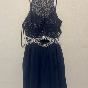 B Darlin Navy Lace Dress